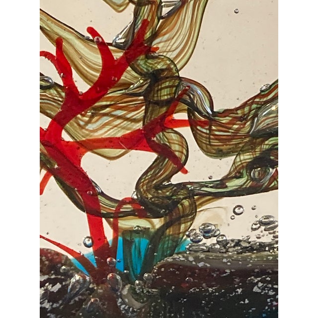Glass Large 1970s Murano Art Glass Fish Aquarium With Jellyfish Sculpture For Sale - Image 7 of 13