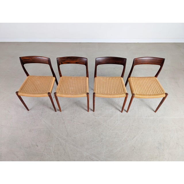 Model 75 Chairs in Rosewood by Niels Otto Møller, Set of 4 For Sale - Image 9 of 13