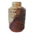 1970's Textured Brown & Beige Studio Art Pottery Vase For Sale