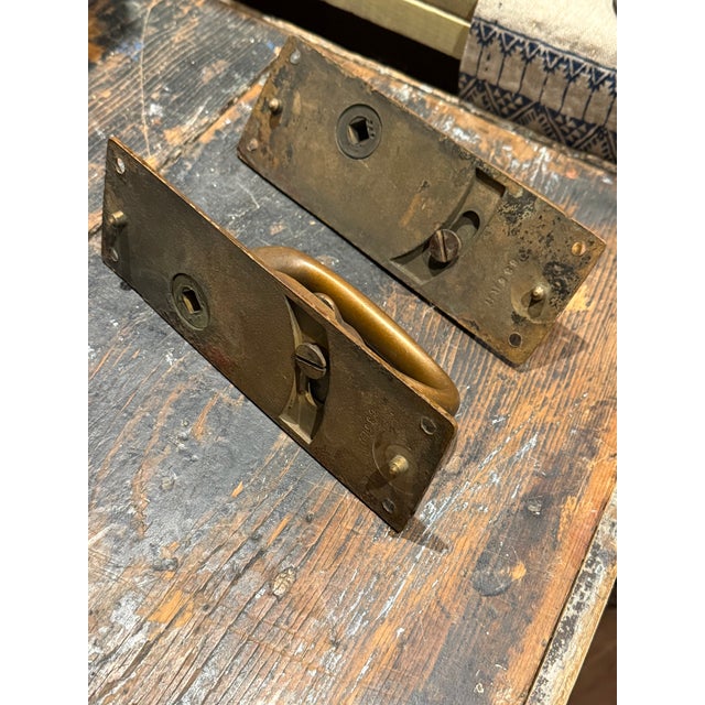 Antique Bronze Steam Train Car Pull Handle For Sale - Image 6 of 11