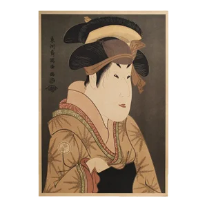 19th C. After Toshusai Sharaku, "Kabuki Actor Segawa Kikujurō the 3rd" Woodblock Print