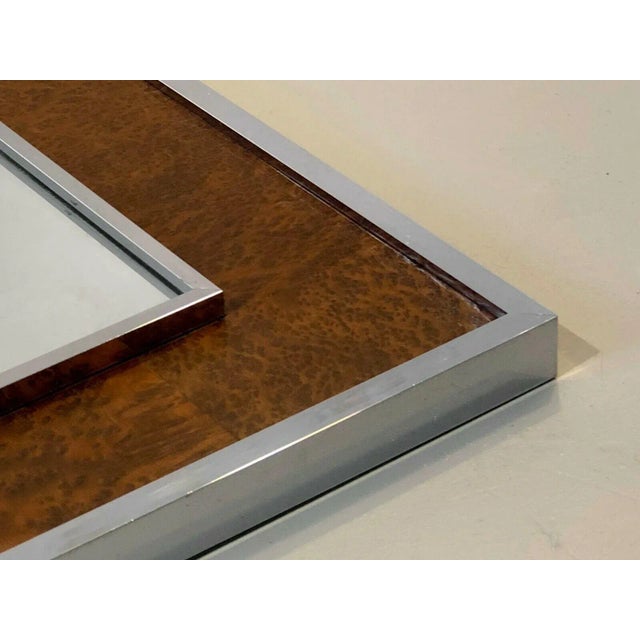 Wood French Mirror from Maison Jansen, 1970s For Sale - Image 7 of 10