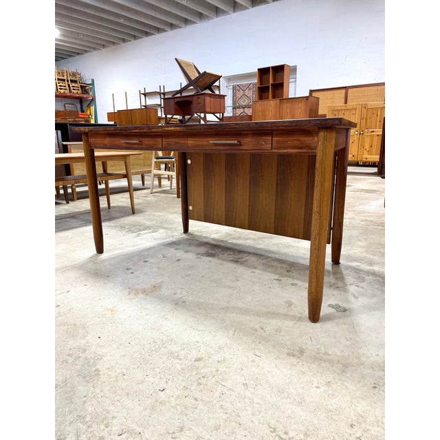 Danish Modern Rosewood Desk For Sale In Miami - Image 6 of 9