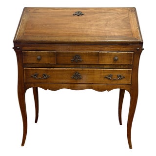 Antique French Drop Down Secretary Writing Desk For Sale