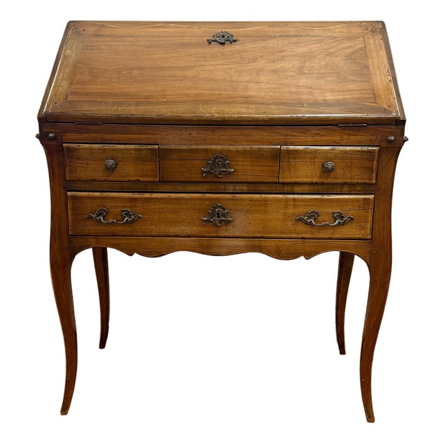 Antique French Drop Down Secretary Writing Desk For Sale