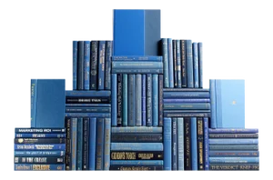Decorative Books - Denim Book Wall - Set of 75 Blue Books