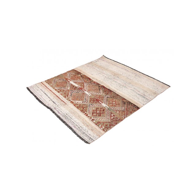 Handwoven vintage decorative kilim rug from Marash region of Turkey. Approximately 50-60 years old. In good condition....
