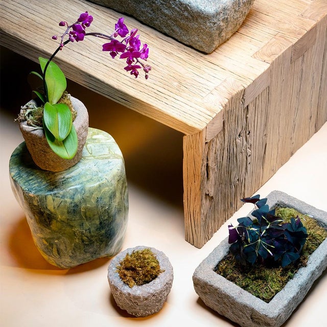 Early 21st Century Meditation Stone Side Table For Sale - Image 5 of 5