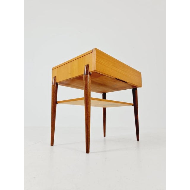Mid-Century German Teak abd Ash Side Table by Wk Möbel, 1960s For Sale - Image 11 of 18