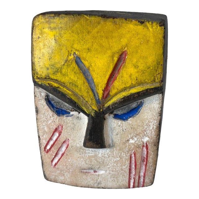 Handcrafted African Lega Wood Mask For Sale