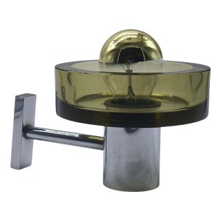 Amber Glass Wall Lamp by Flavio Poli for Seguso, Italy, 1960s For Sale