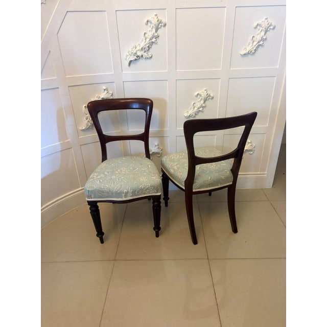 Antique Victorian Mahogany Dining Chairs with Reeded Legs, 1860, Set of 6 For Sale - Image 4 of 15