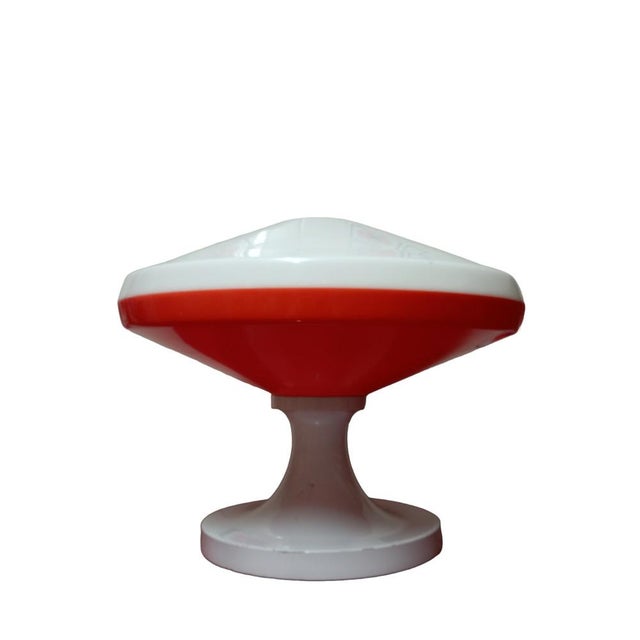 Vintage Space Age Desk Lamp in Red & White, 1960s For Sale - Image 6 of 15