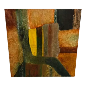1988 Abstract Cubist Original Oil Painting on Canvas C. Martin Tschaen
