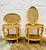 Wood A Pair of Vintage Mid 20th Century Coastal Oval Bamboo Rattan Side Tables For Sale - Image 7 of 9
