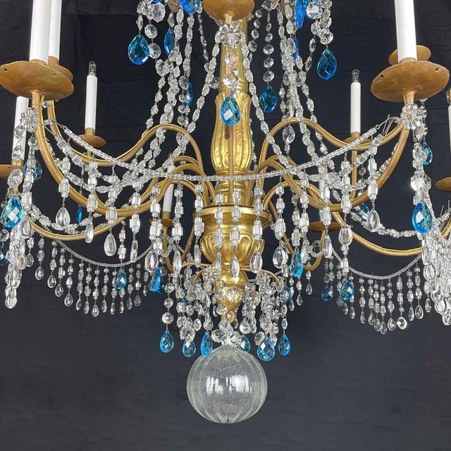 Genoese Empire Gilt 12-Light Chandelier For Sale - Image 9 of 12