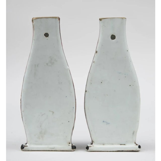 Late 18th Century Chinese Clobbered Wall Pockets, circa 1780 - a Pair For Sale - Image 5 of 6