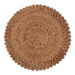 Handwoven Natural Jute Round Rug -8 Foot For Sale