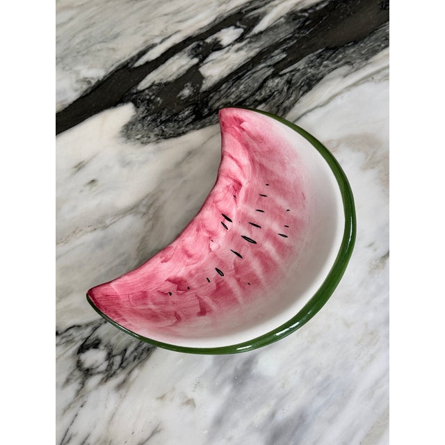 Made in Italy Watermelon Slice Decorative Plate For Sale - Image 9 of 9
