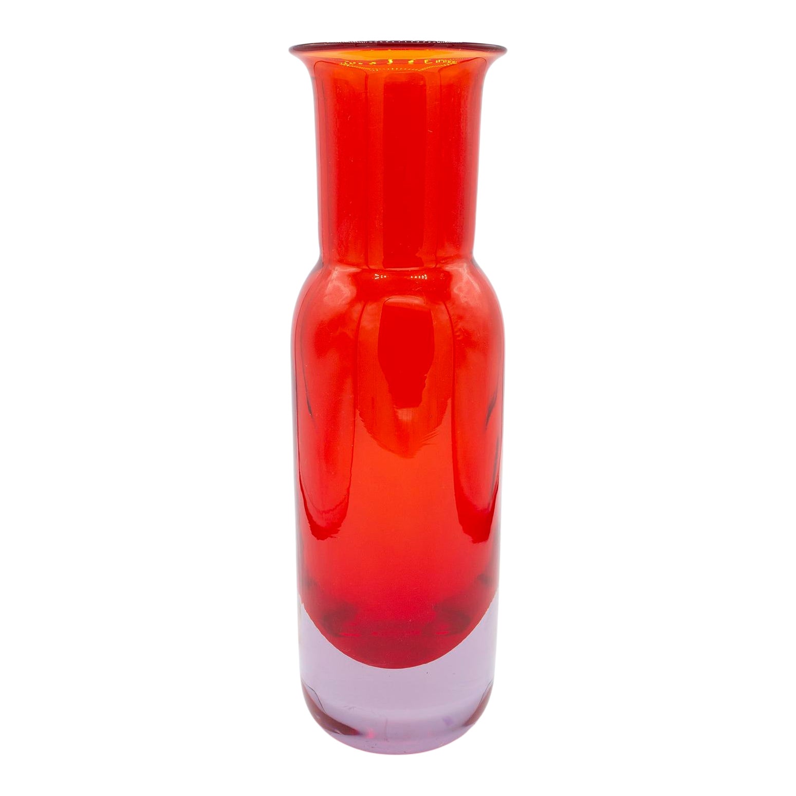 Large Red Art Glass Vase Chairish