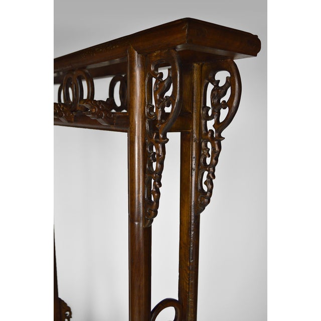 Asian Coat Rack in Carved Wood with Dragons, 1940s For Sale - Image 17 of 18