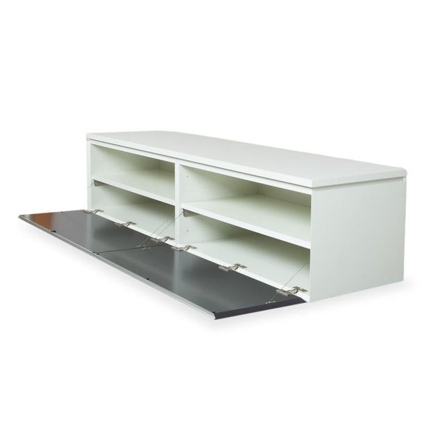 White Anthracite Wooden Cube Wall-Mounted Sideboard from Interlübke For Sale - Image 4 of 16