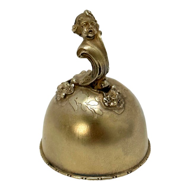 Fine Quality Antique American Victorian Rococo Style Gold Gilt Sterling Silver Dinner Bell Made by Gorham in 1897 For Sale