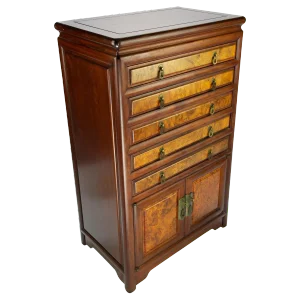 19th Century Chinese Rosewood Flatware Chest