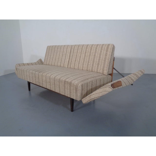 Mid-Century Modern Teak and Wool Daybed, Sweden, 1950s For Sale - Image 3 of 18