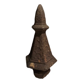 Antique Gothic Revival Cast Iron Architectural Finial For Sale