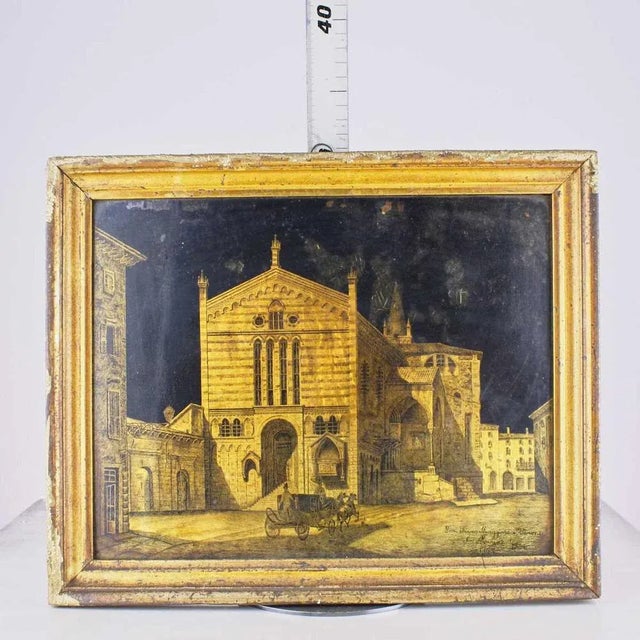 Gold Painting on Glass Slab For Sale - Image 9 of 9