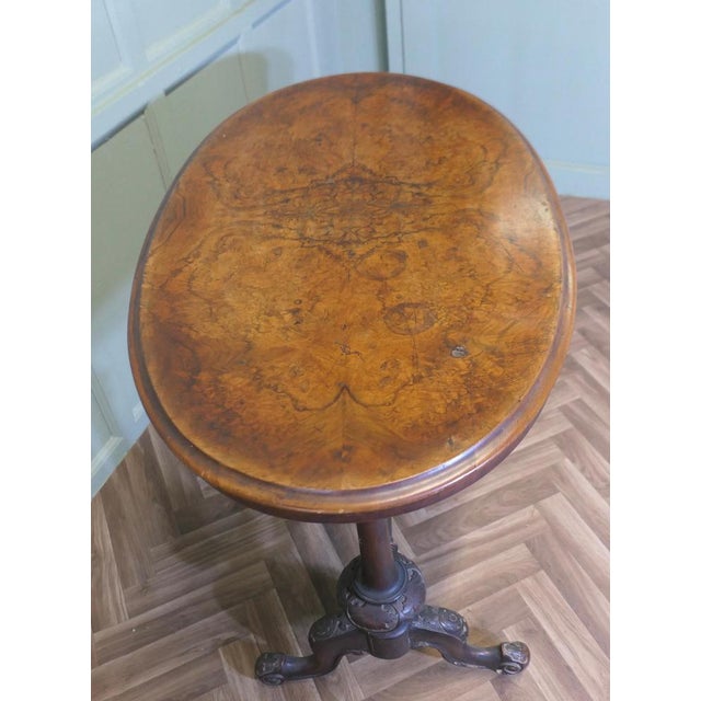 Victorian Oval Walnut Centre Table For Sale - Image 6 of 9