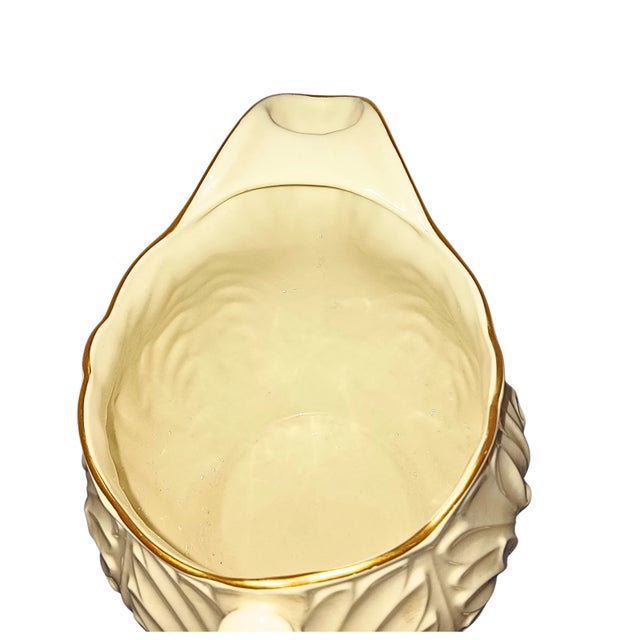 1990s Vintage Lenox Acanthus or Cottage Pattern Pitcher With Ice Lip For Sale - Image 5 of 11