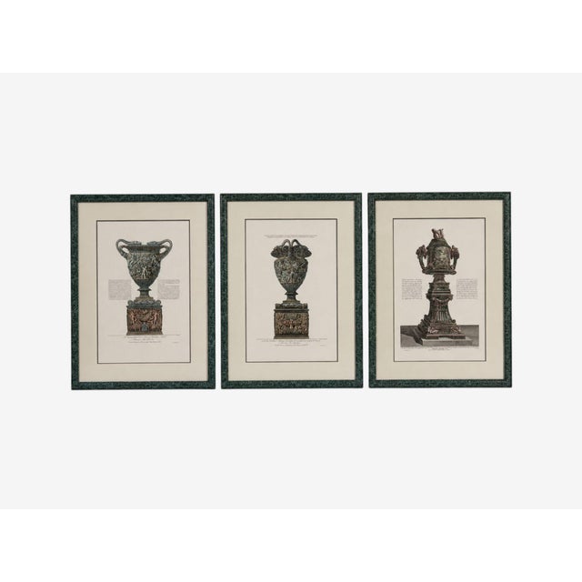 Neoclassical Giovanni Battista Piranesi Style, Framed Antique Vase Engravings, 1970s For Sale - Image 3 of 17