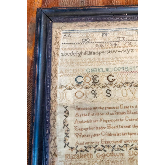 English 19th Century English Georgian Needlework Sampler Dated 1808 For Sale - Image 3 of 16
