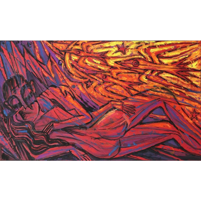 Emil Betzler, Couple in Blue, German Expressionist Painting For Sale - Image 6 of 8