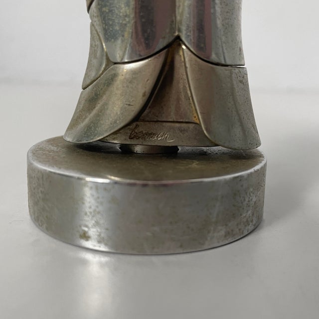 Spanish Nickel-Plated Metal Mini Cariatide Sculpture by Miguel Berrocal, 1968-1969 For Sale - Image 14 of 15