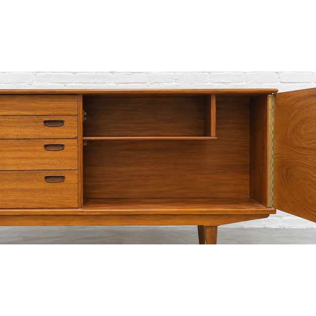 Mid Century Modern Walnut Credenza by Alfred Cox, Made in England, C. 1960’s For Sale - Image 12 of 18