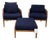 Pair of Baker McGuire Resort Teak Schooner Lounge Chairs With Ottoman For Sale