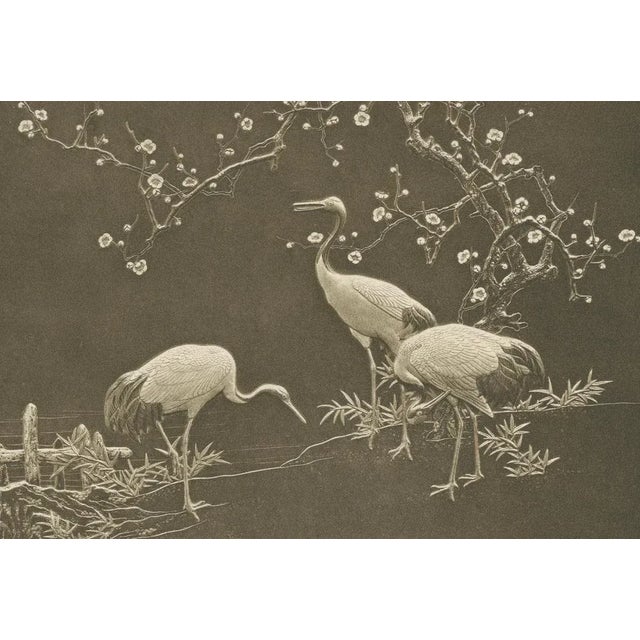 Audsley, Cranes and Blossoms in a Japanese Ornamental Scene, 1884, Heliograph For Sale - Image 4 of 6