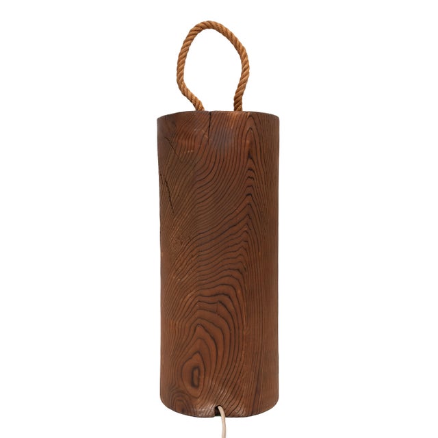 Glass Swiss Brutalist Pine Pendant Lamp from Temde, 1960s For Sale - Image 7 of 13