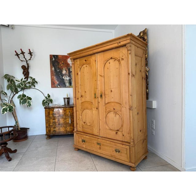 Gründerzeit Farmhouse Wardrobe in Softwood, Styria For Sale - Image 3 of 14