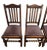 Antique Chairs set of four, Barley Twist Foot Bar, Solid Oak, Fabric Seats. 41" x 19' X 17", cushion seat height 18"....