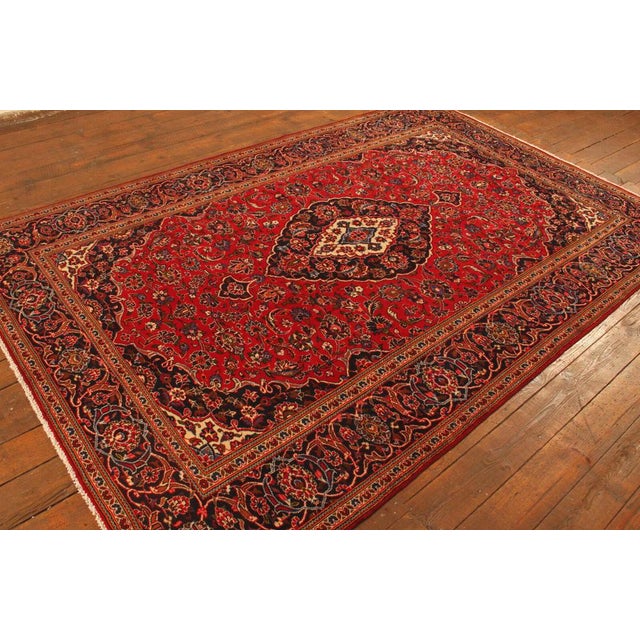 Hand-Knotted Middle Eastern Wool Rug For Sale - Image 10 of 11