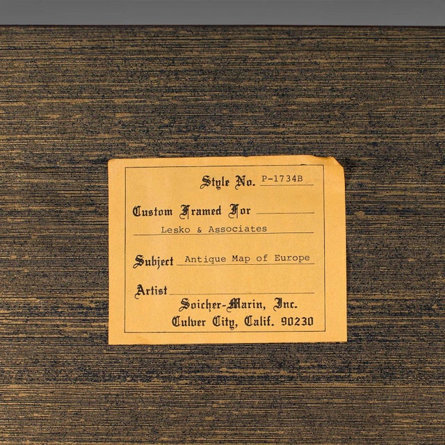 1970's Vintage Reproduction 17th Century Map of Europe For Sale - Image 10 of 10