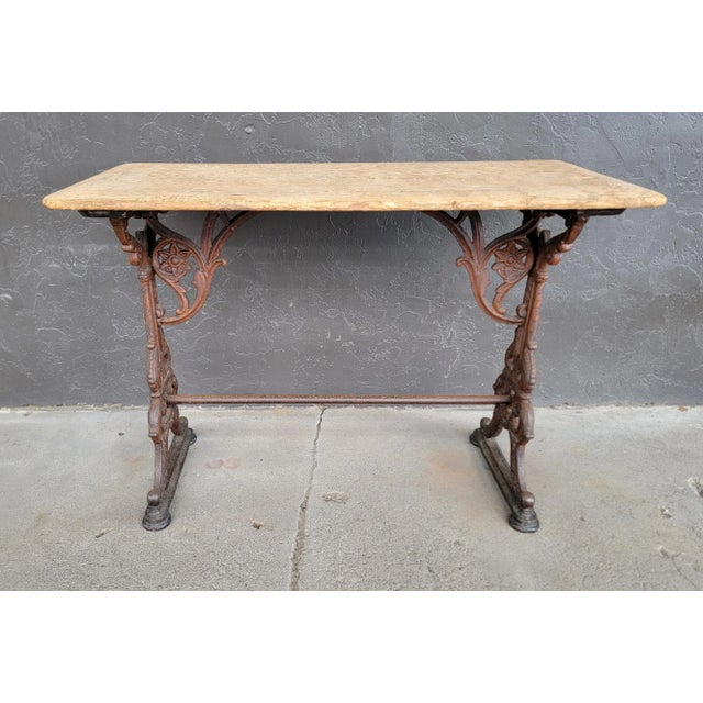 Early 20th Century Antique Cast Iron Pub Table Circa. 1900 For Sale - Image 5 of 10