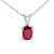 Elegance distilled into a mesmerizing piece, this pendant necklace crafted in 14K white gold features a sensual 6x4mm...