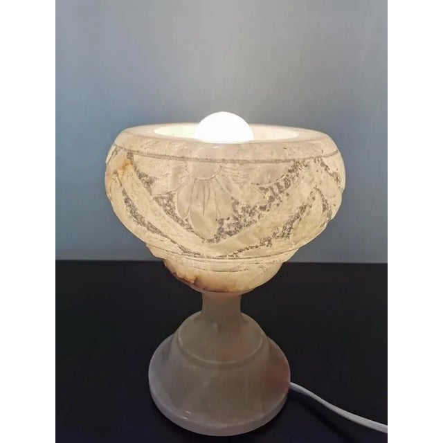 Vintage Alabaster Lamp, 1970s For Sale - Image 9 of 12