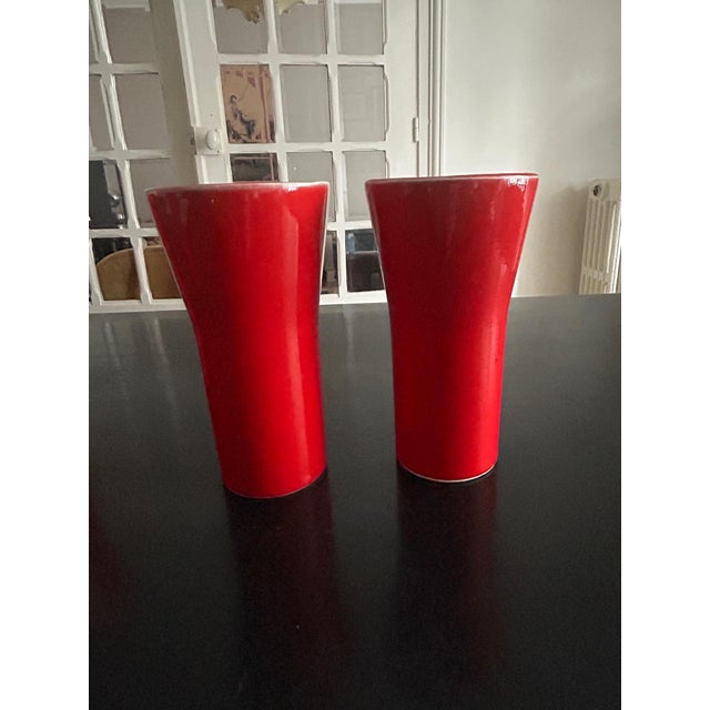 Mid-Century Modern Ceramic Cups from Poët Laval, 1950s, Set of 4 For Sale - Image 3 of 8