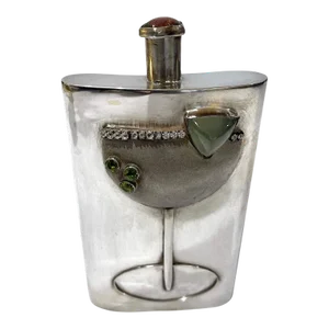 Montana Margarita Sterling Silver and Gemstone Flask by Carol Helvey-Woolsey
